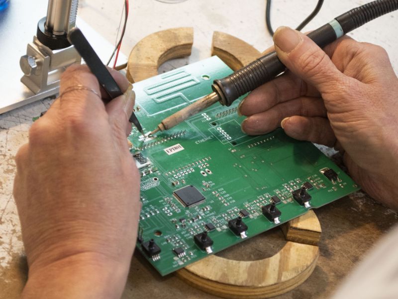 Soldering a circuit board